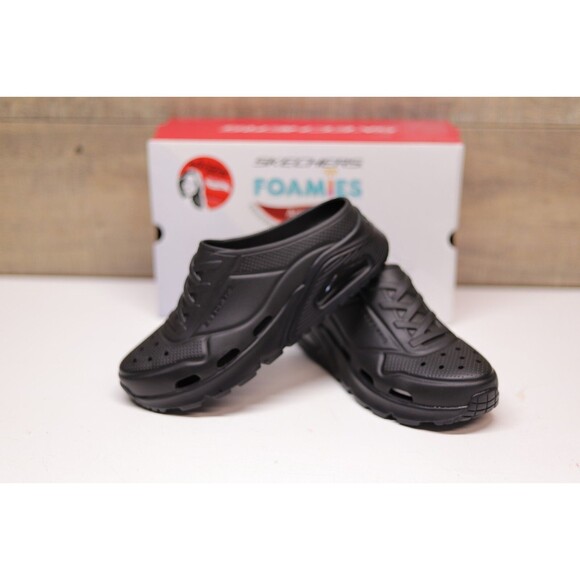 Skechers Women's Arch Fit Uno To The Max Clogs Black 8 - Picture 3 of 7